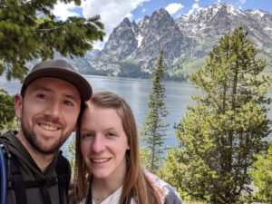 Matt and his wife Kelsey in the mountains